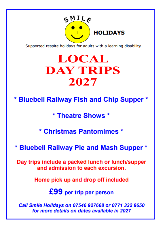 Smile Holidays local day trips from Brighton 2027