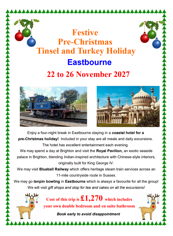 Smile Holidays pre Christmas Holiday 2027